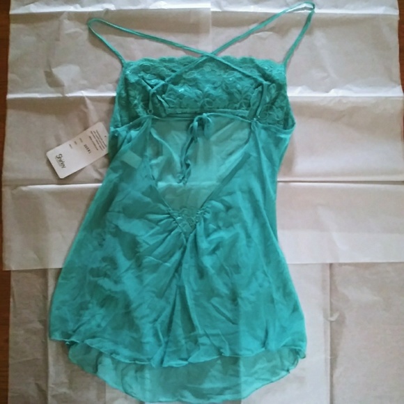 Aquamarine Sheer Chemise - Picture 3 of 8
